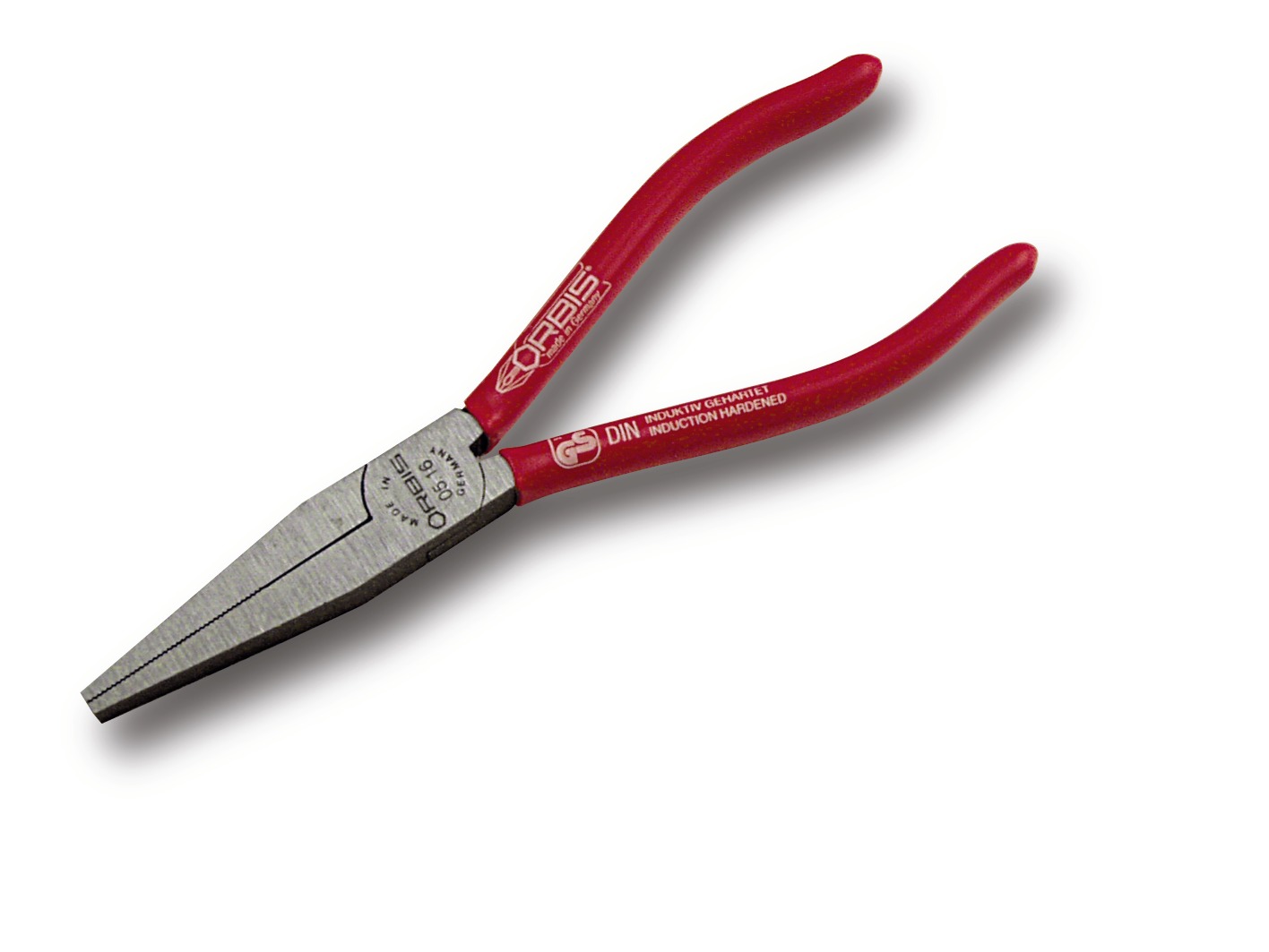 Flat nose pliers with long jaws 160 mm
