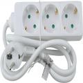 Extension Socket with switch SCHUKO 3-sockets 3 m